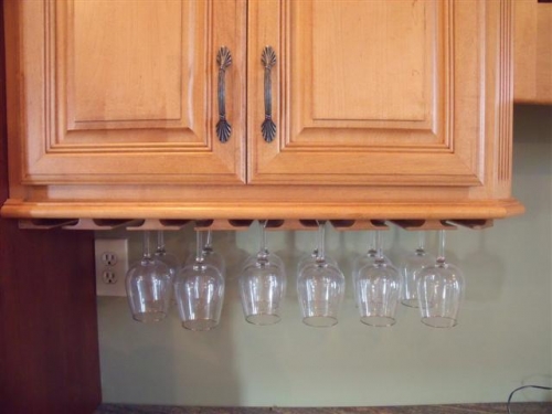 Stem Ware Rack with Mitered Doors 