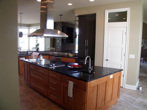 Kitchen Island Made on a 13.5 Degree Angle
