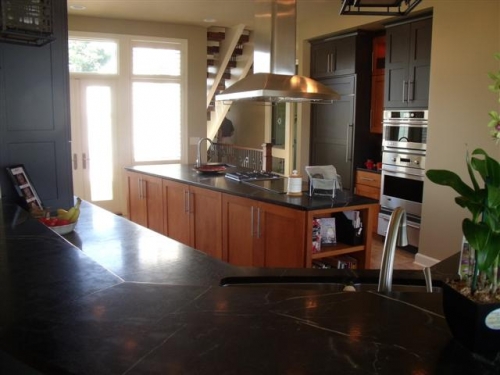 Kitchen Island Made on a 13.5 Degee Angle