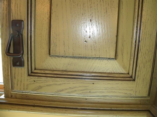 Close up of Country Kitchen Finish