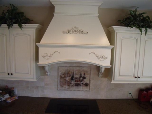 White Hood with Applied Appliques