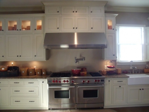 Inset Doors Stacked Over Hood