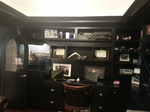 Black Desk with Custom Shelving