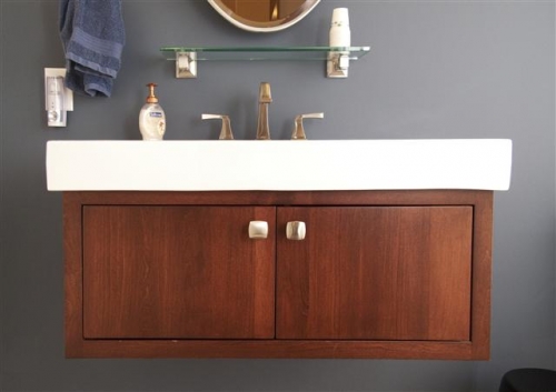 Wall Mount Sink Base with Inset Doors
