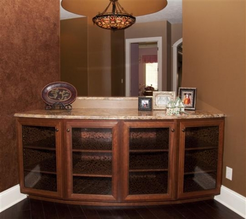 Base Cabinet Made to Accept Radius Counter Top