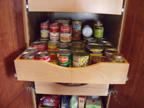 Adjustable Pull Out in Pantry Cabinet