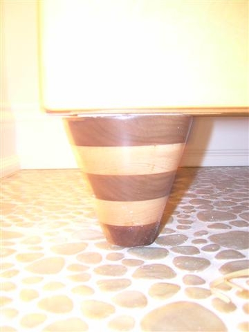 Walnut and Maple Turned Foot